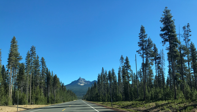 A very pointy mountain.